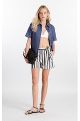 Short Vintage Stripe Marinho