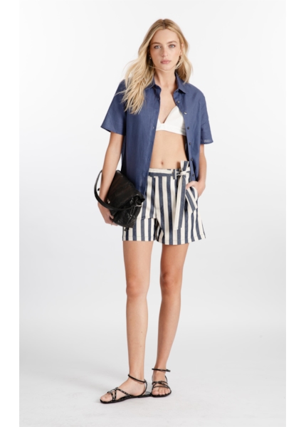 Short Vintage Stripe Marinho