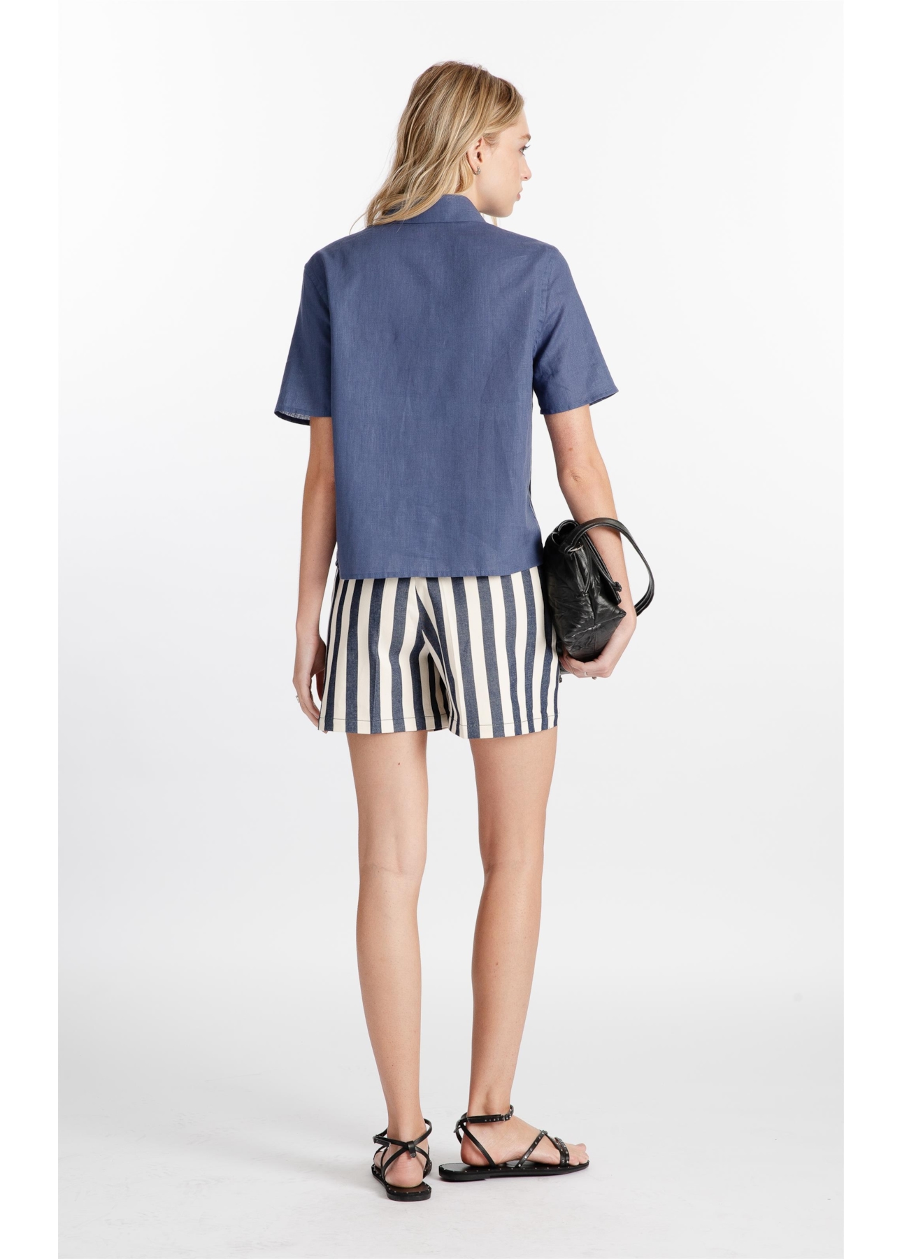 Short Vintage Stripe Marinho