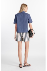 Short Vintage Stripe Marinho
