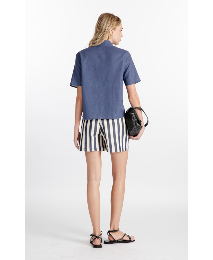 Short Vintage Stripe Marinho