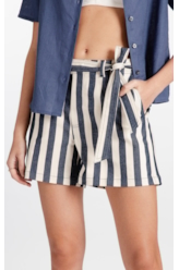 Short Vintage Stripe Marinho
