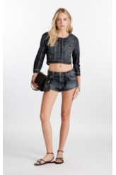 Short Visco Indigo Mini Filigrana Lav.Escuro C/ Matiz+3d 2176-Lav.Esc. C/m