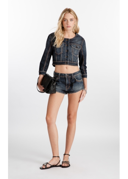 Short Visco Indigo Mini Filigrana Lav.Escuro C/ Matiz+3d 2176-Lav.Esc. C/m