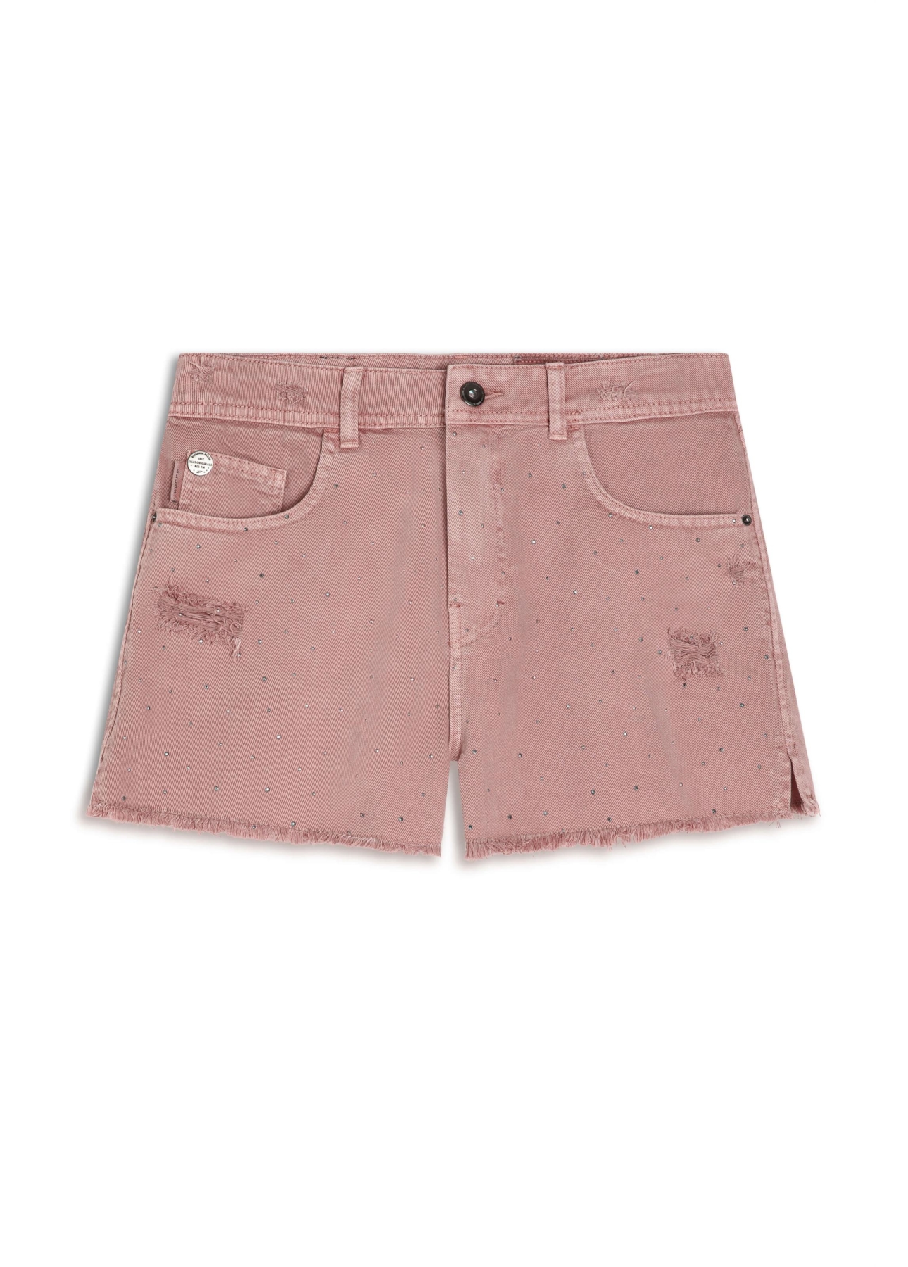 Short White Denim Boyish Purple Gray