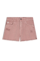 Short White Denim Boyish Purple Gray