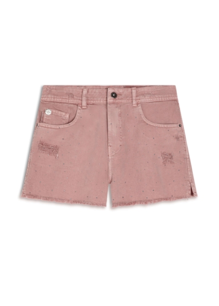 Short White Denim Boyish Purple Gray