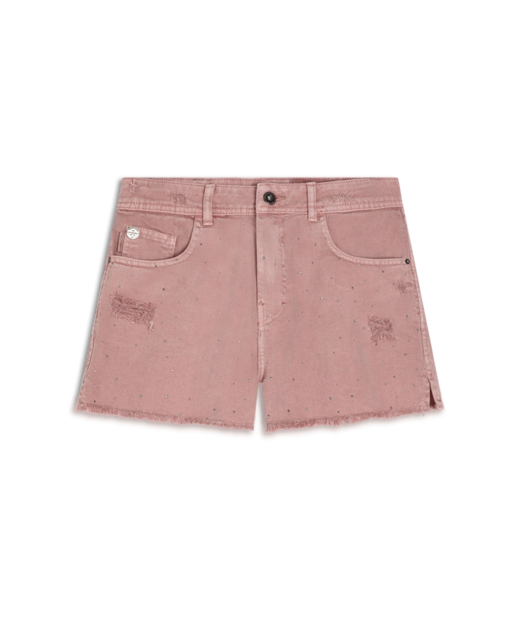 Short White Denim Boyish Purple Gray