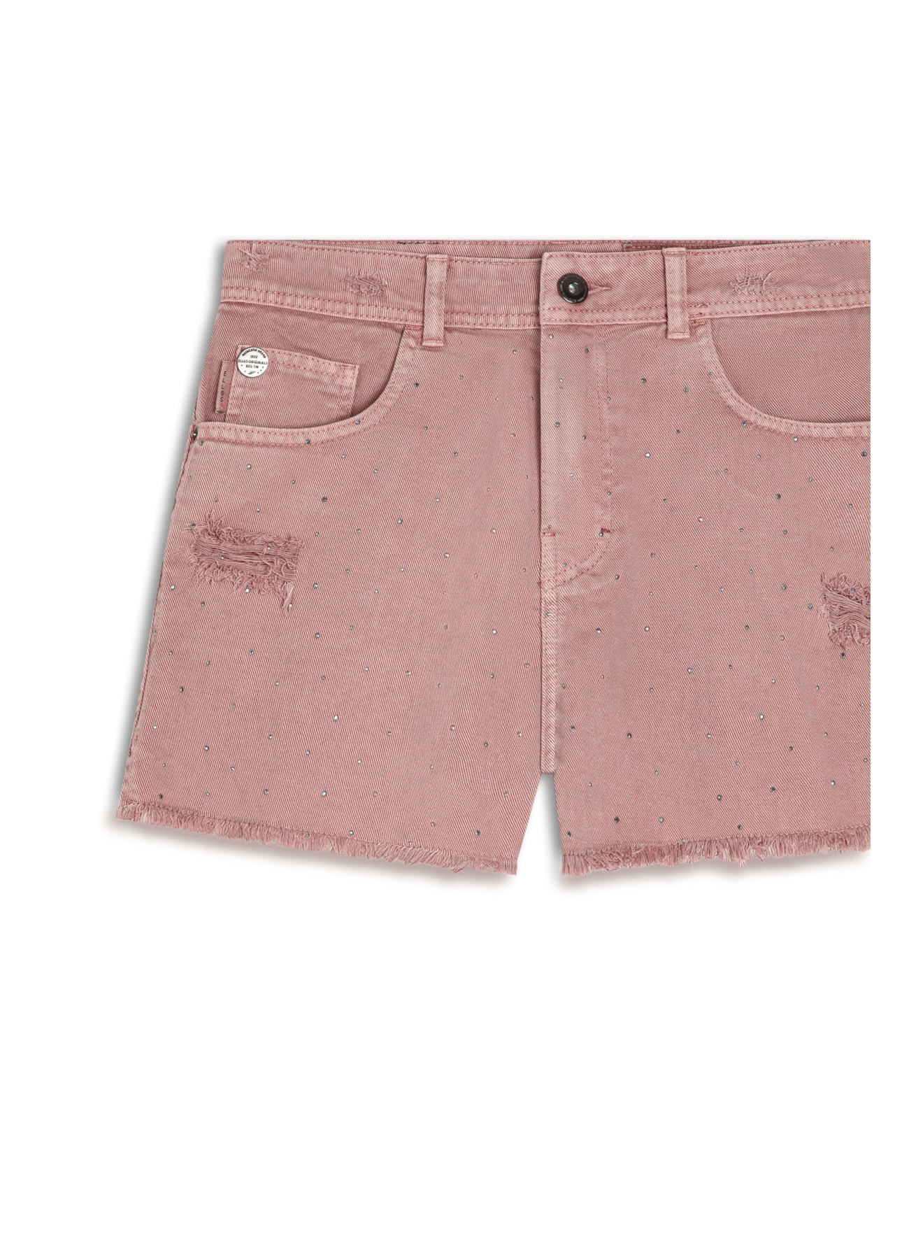Short White Denim Boyish Purple Gray