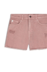 Short White Denim Boyish Purple Gray