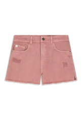 Short White Denim Boyish Rosa Velho