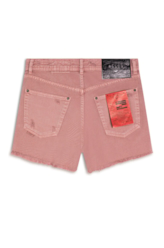 Short White Denim Boyish Rosa Velho