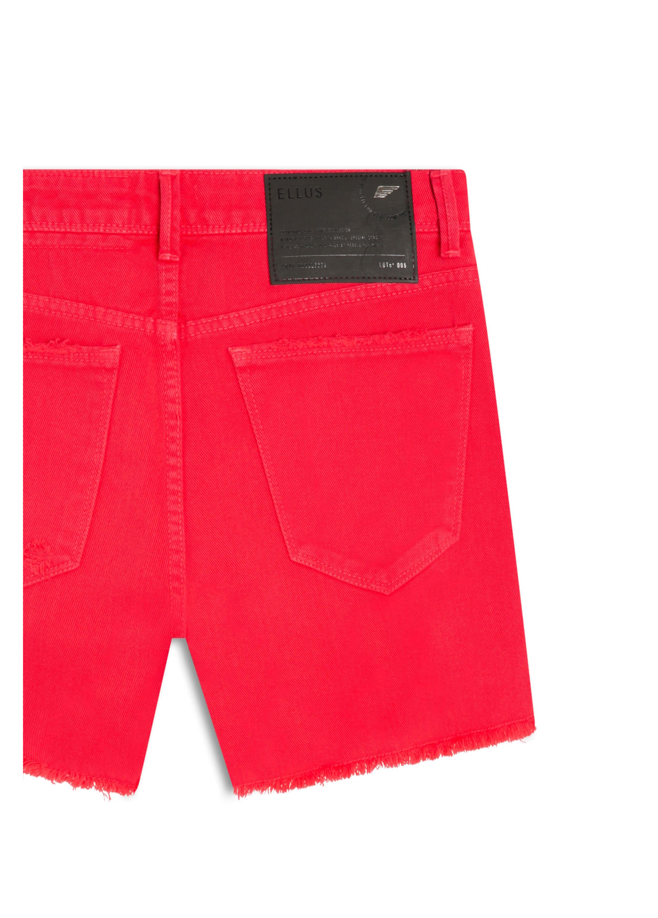 Short White Denim Destroyed Pink