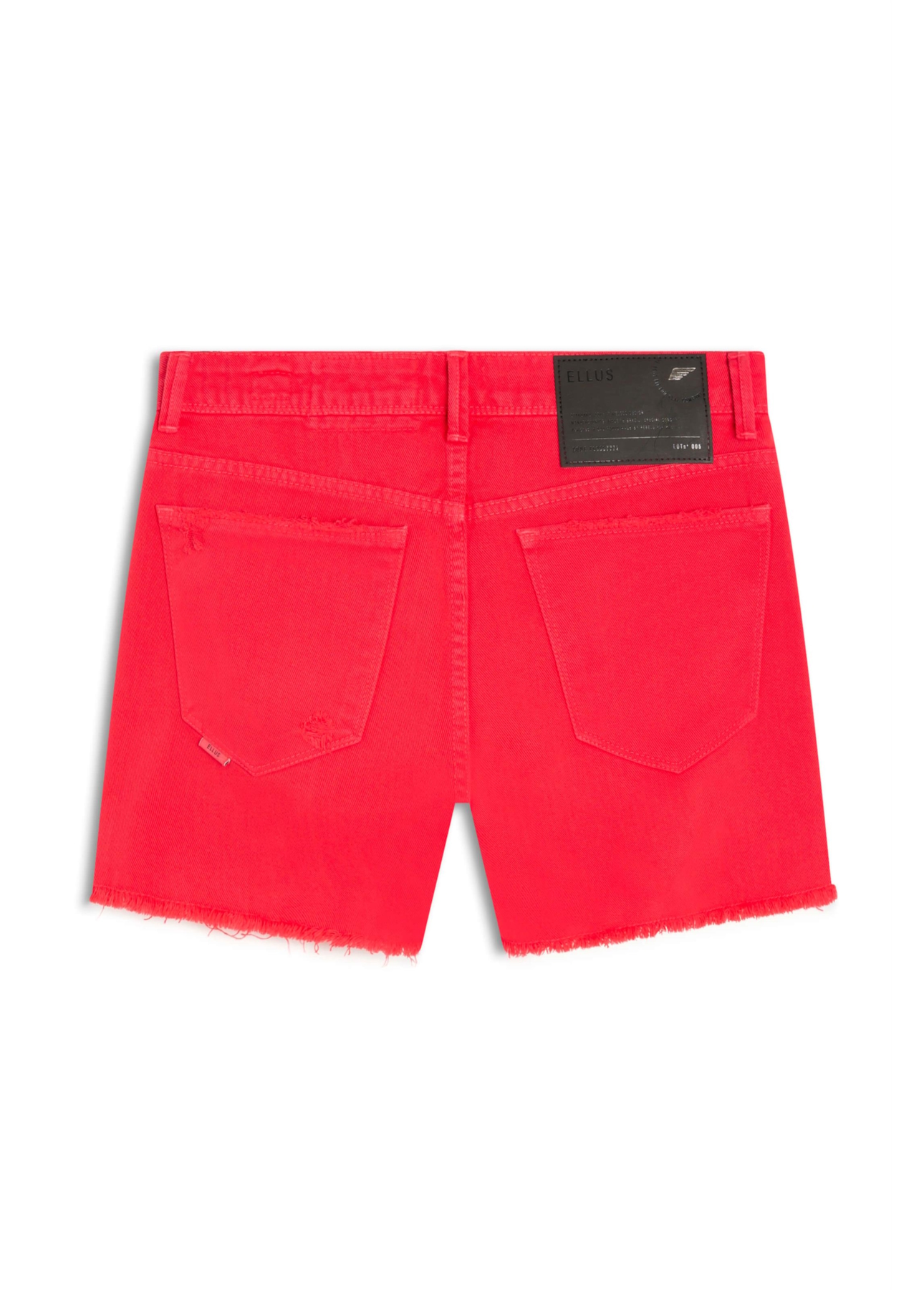 Short White Denim Destroyed Pink