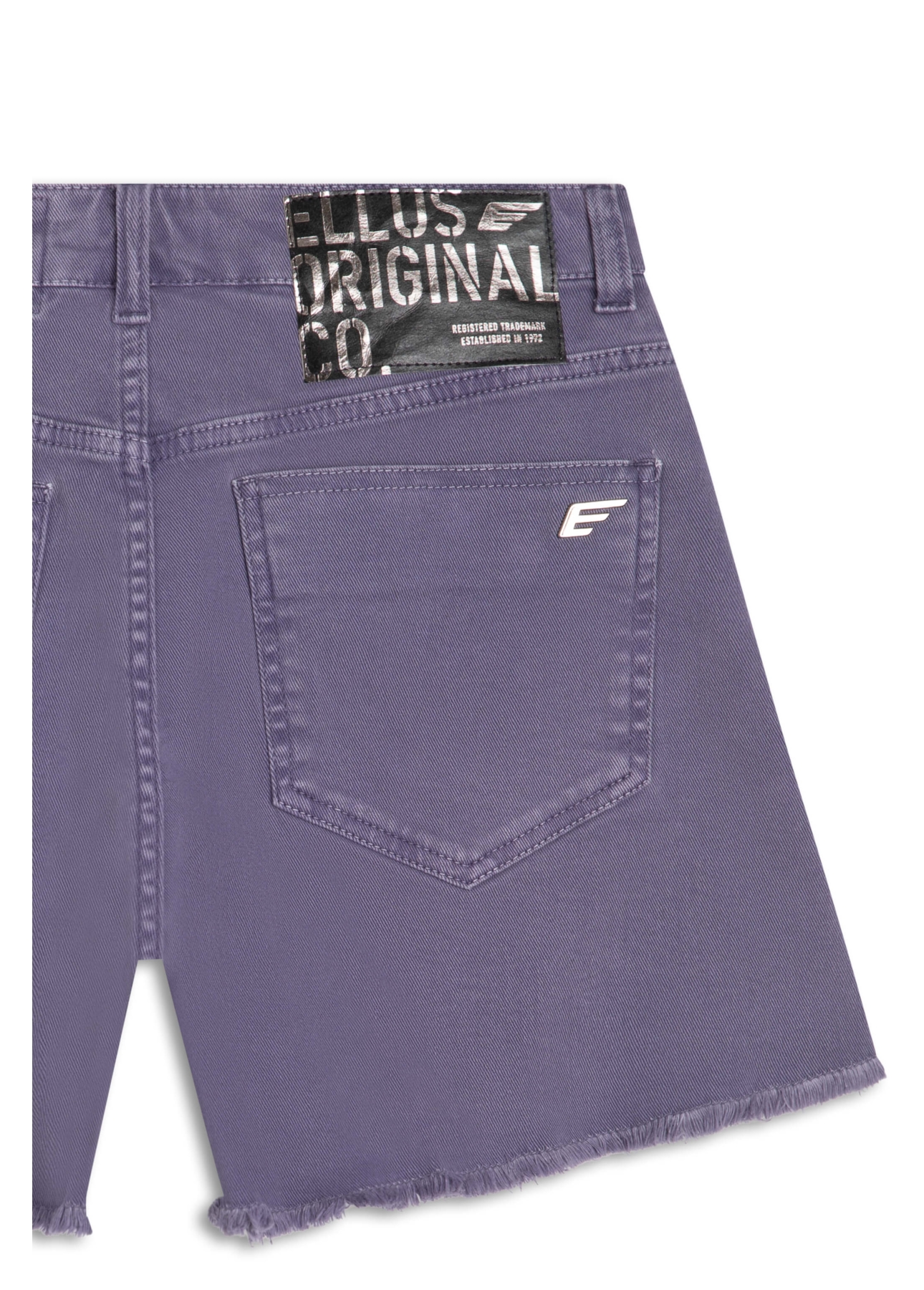 Short White Denim Godê Lilas