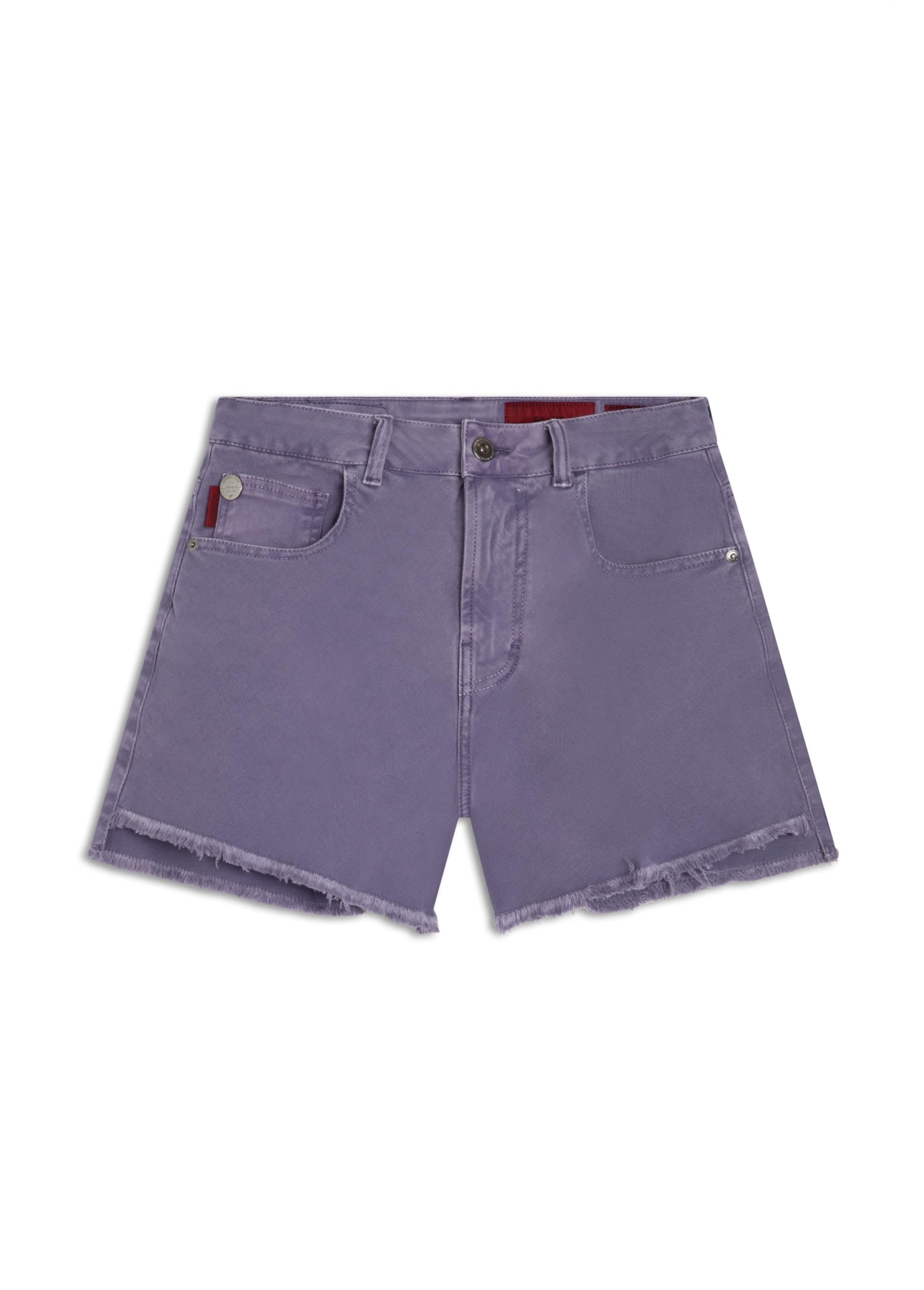 Short White Denim Godê Lilas