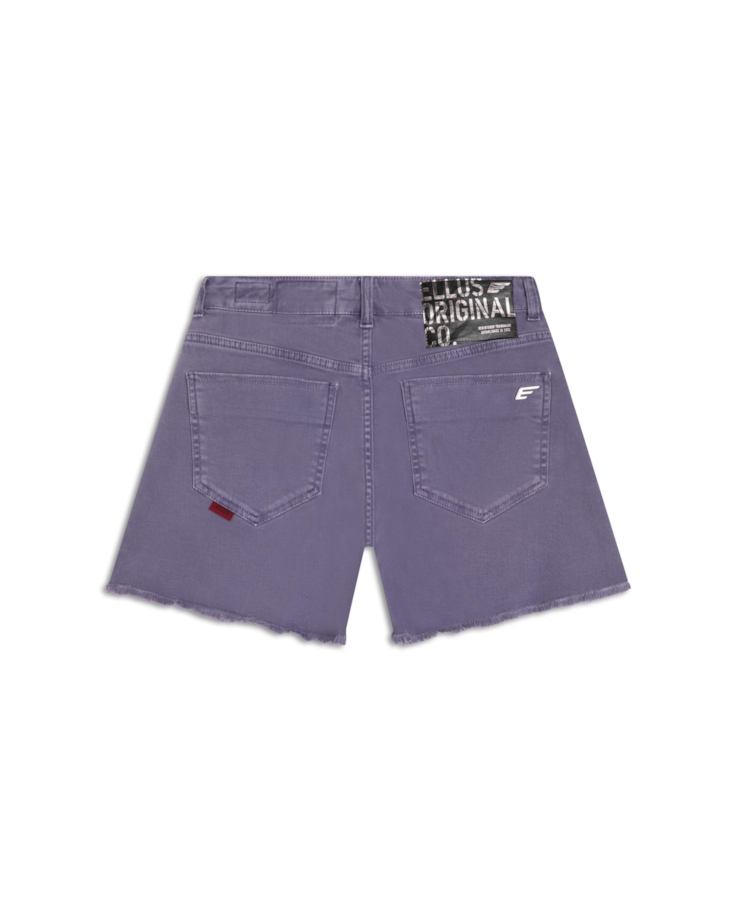 Short White Denim Godê Lilas