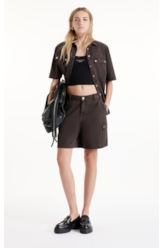 Short White Denim Wide Plumbo