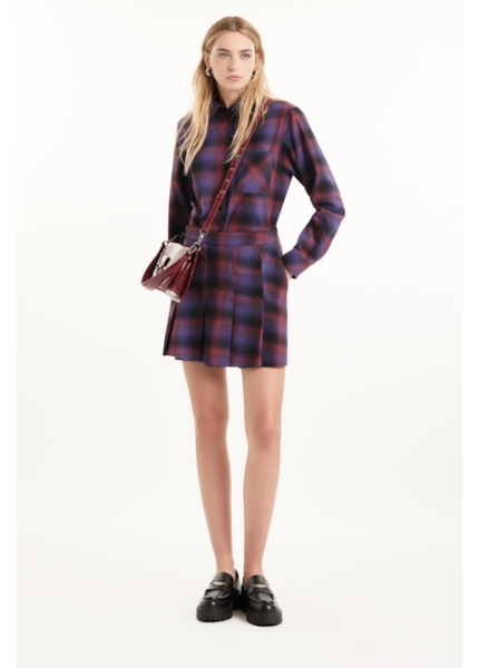 Short Wool Touch Estonia Skirt Like Vinho