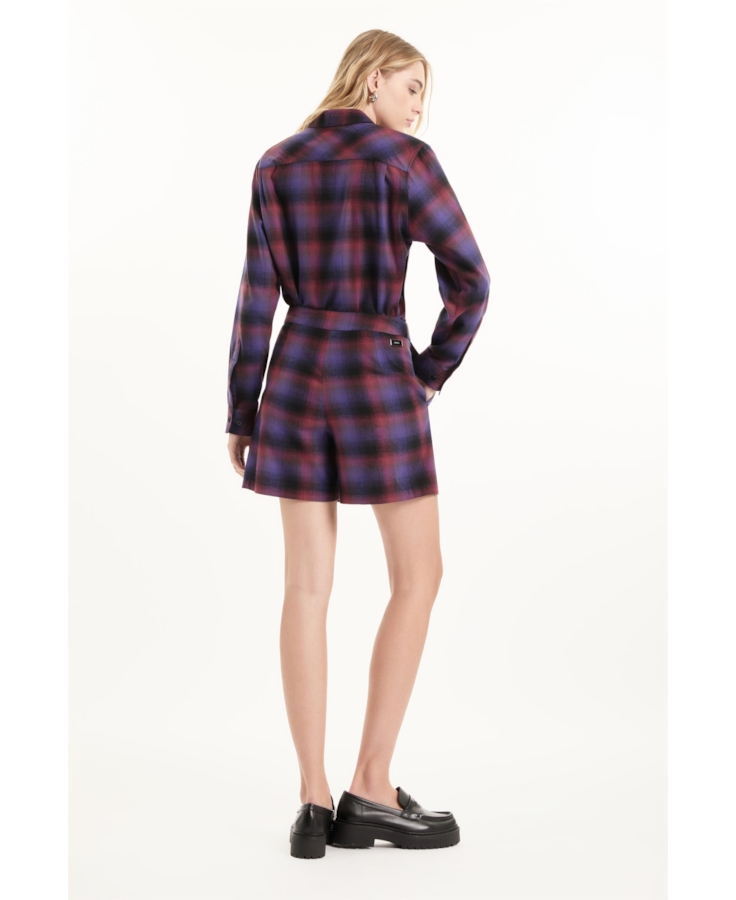 Short Wool Touch Estonia Skirt Like Vinho