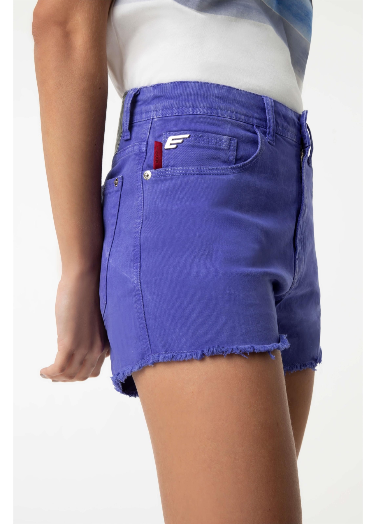 Shorts Color Marble Wash Azul Bic