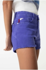 Shorts Color Marble Wash Azul Bic