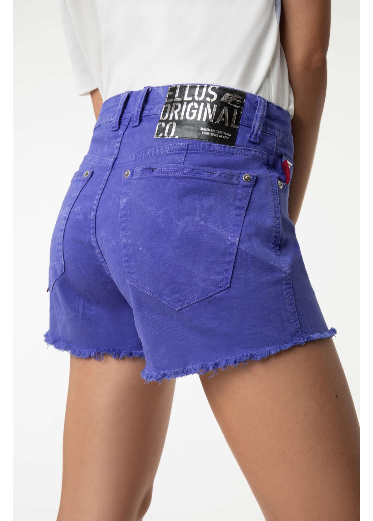Shorts Color Marble Wash Azul Bic