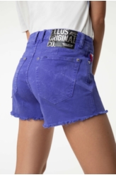 Shorts Color Marble Wash Azul Bic