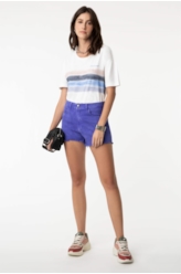Shorts Color Marble Wash Azul Bic