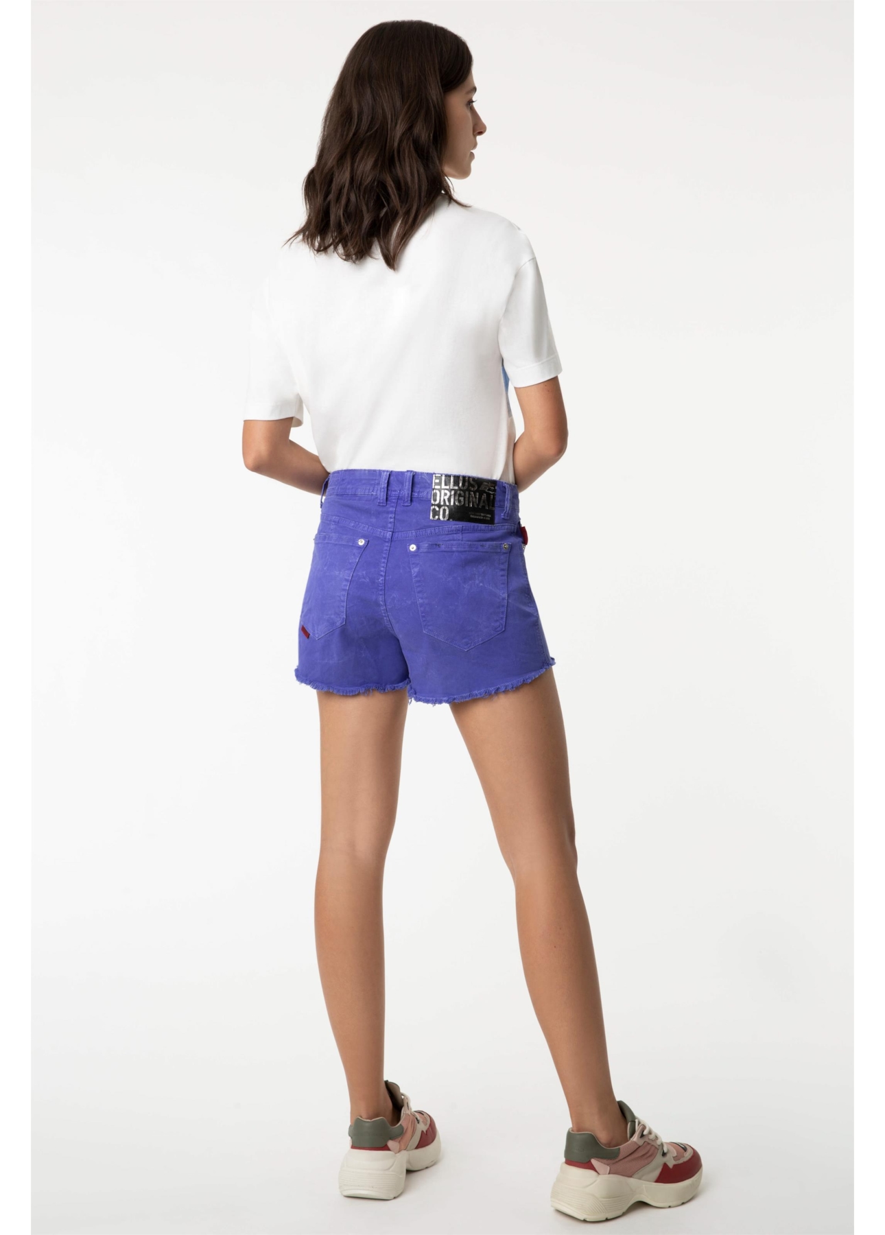 Shorts Color Marble Wash Azul Bic