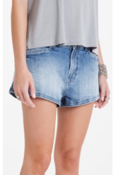 Shorts High Comfort Stretch Mini Claro C/ Rede