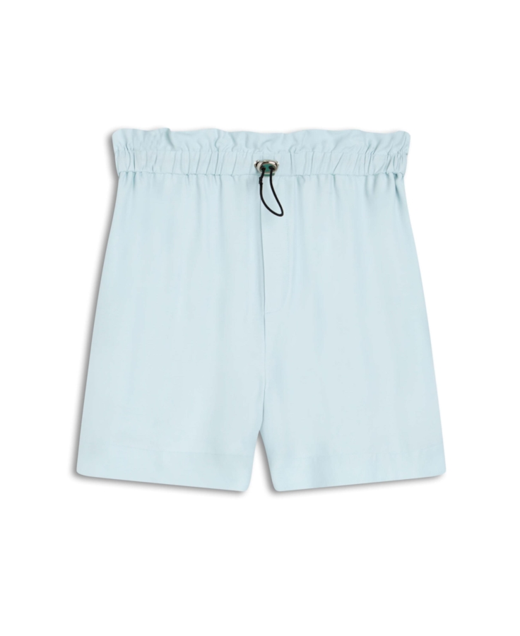 Shorts Twill Pleats Clochard Azul Claro