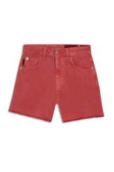 Shorts White Denim Cereja