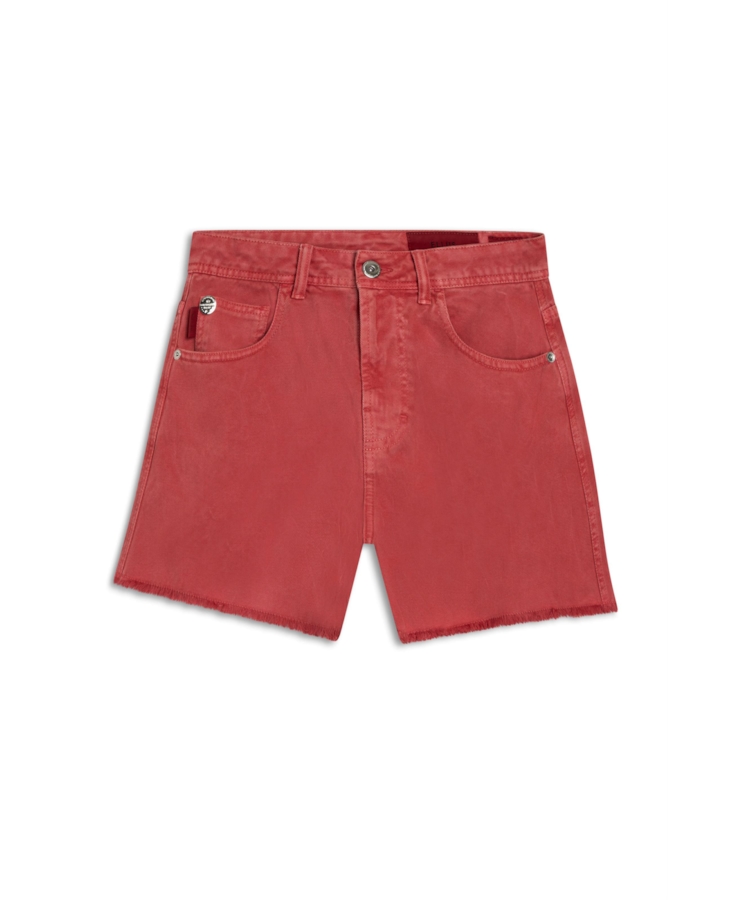 Shorts White Denim Cereja