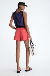 Shorts White Denim Cereja