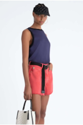 Shorts White Denim Cereja