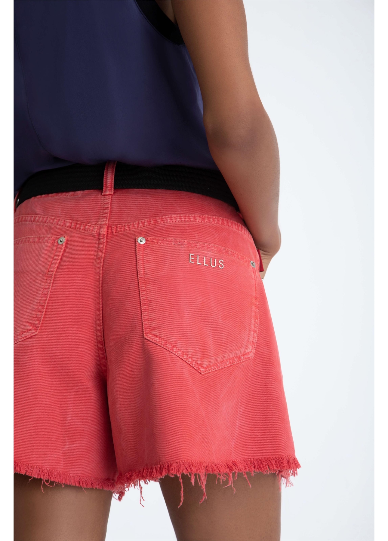 Shorts White Denim Cereja