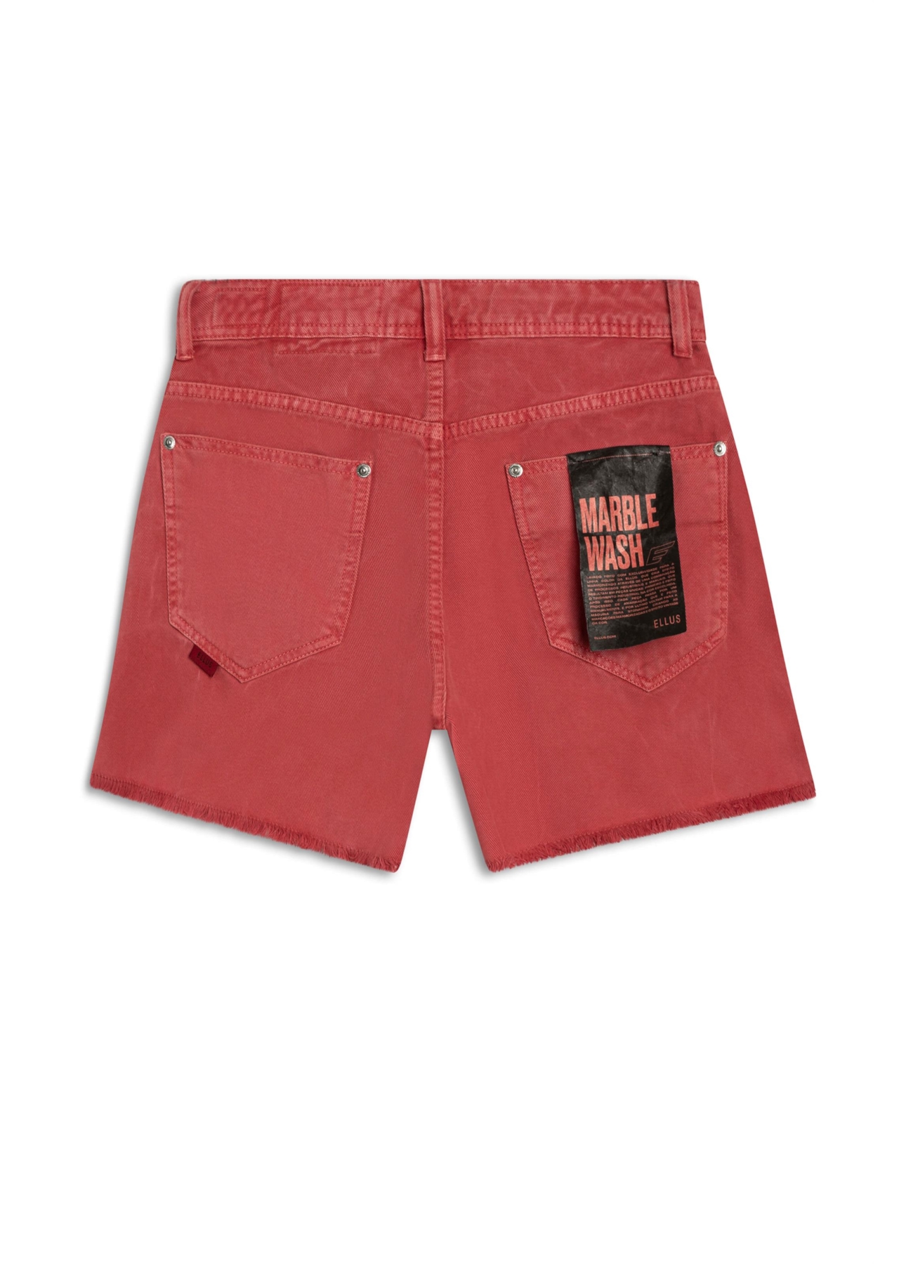 Shorts White Denim Cereja