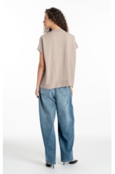 Siena Knit Vest Turtleneck Greige