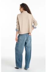 Siena Knit Wide Turtleneck Ml Areia