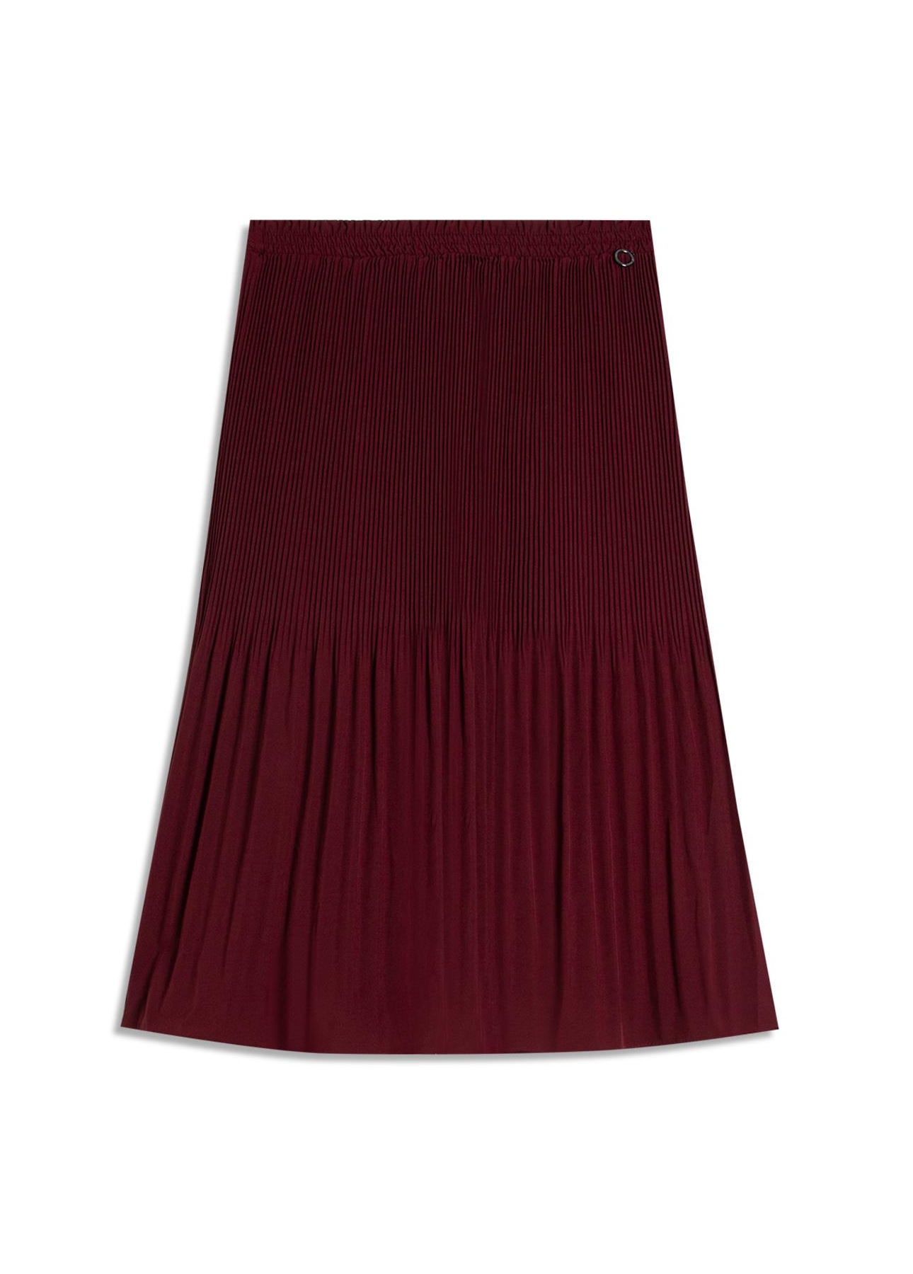 Silky Span Pleated Skirt Bordeaux