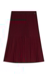 Silky Span Pleated Skirt Bordeaux