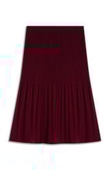 Silky Span Pleated Skirt Bordeaux