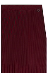 Silky Span Pleated Skirt Bordeaux