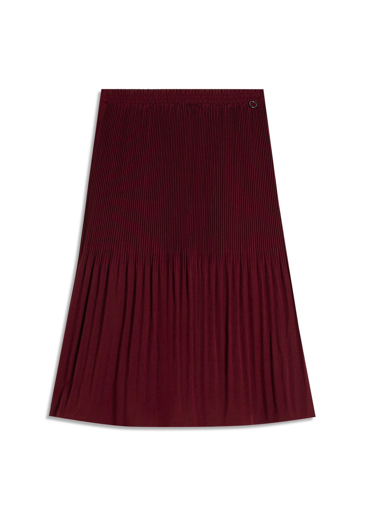 Silky Span Pleated Skirt Bordeaux