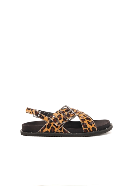 Slide Animal Print Ellus Caramelo