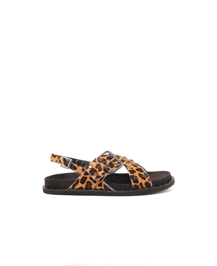 Slide Animal Print Ellus Caramelo