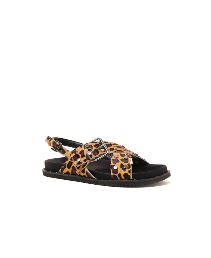 Slide Animal Print Ellus Caramelo