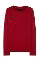 Snug Knit  Sweater Vermelho