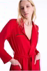 Sobretudo Nobu Belt Vermelho